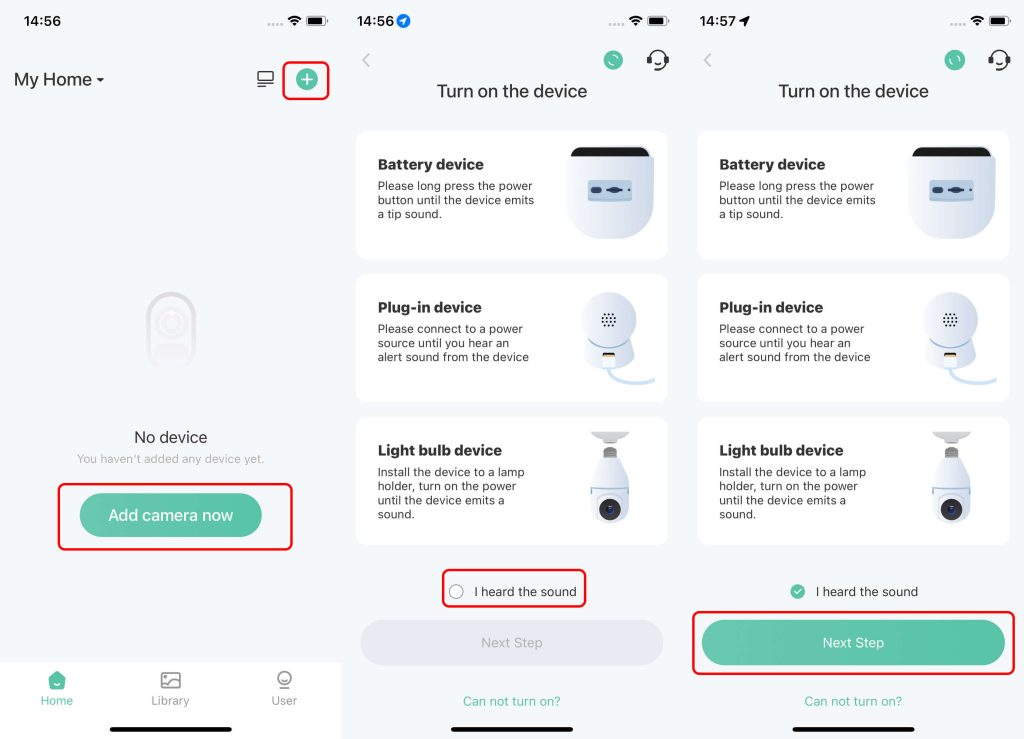Connecting the VicoHome Camera